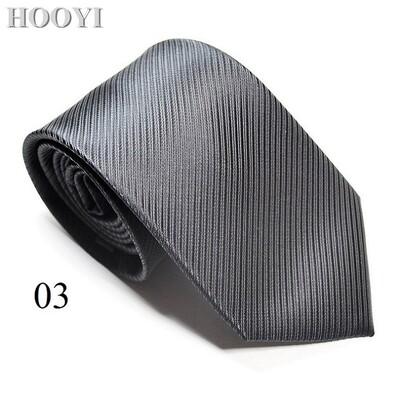 HOOYI Solid Tie Gravata Fashion Vīriešu kaklasaites vīriešiem Biznesa Gravatas Kāzu Corbata Kaklasaite Ziemassvētku dāvana
