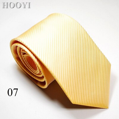 HOOYI Solid Tie Gravata Fashion Vīriešu kaklasaites vīriešiem Biznesa Gravatas Kāzu Corbata Kaklasaite Ziemassvētku dāvana