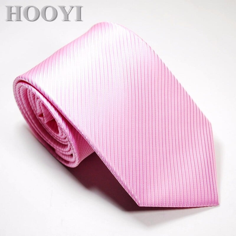 HOOYI Solid Tie Gravata Fashion Vīriešu kaklasaites vīriešiem Biznesa Gravatas Kāzu Corbata Kaklasaite Ziemassvētku dāvana