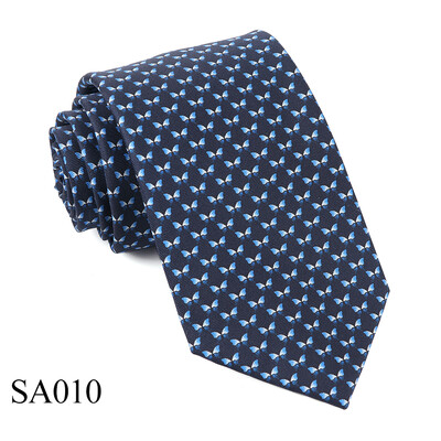 Tailor Smith 100% cravate de mătase pentru bărbați cravată de modă cu albină fluture barca cu pânze cravată cu model de animale, ziua tatălui, ziua de naștere, vacanță