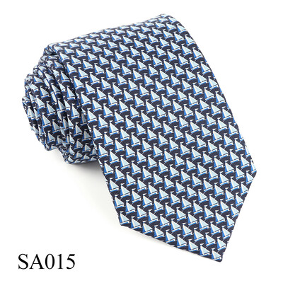 Tailor Smith 100% cravate de mătase pentru bărbați cravată de modă cu albină fluture barca cu pânze cravată cu model de animale, ziua tatălui, ziua de naștere, vacanță