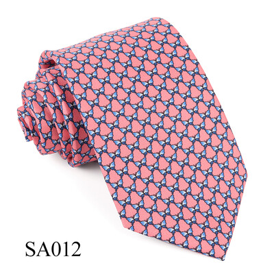 Tailor Smith 100% cravate de mătase pentru bărbați cravată de modă cu albină fluture barca cu pânze cravată cu model de animale, ziua tatălui, ziua de naștere, vacanță