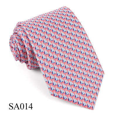 Tailor Smith 100% cravate de mătase pentru bărbați cravată de modă cu albină fluture barca cu pânze cravată cu model de animale, ziua tatălui, ziua de naștere, vacanță