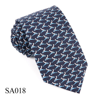 Tailor Smith 100% cravate de mătase pentru bărbați cravată de modă cu albină fluture barca cu pânze cravată cu model de animale, ziua tatălui, ziua de naștere, vacanță