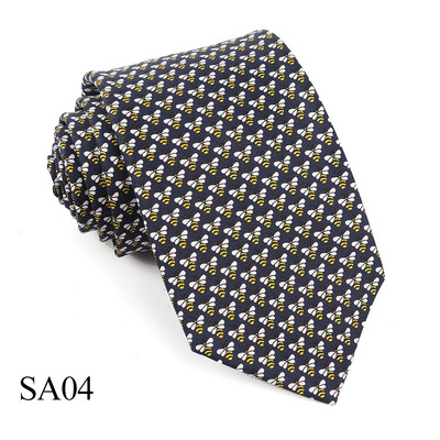 Tailor Smith 100% cravate de mătase pentru bărbați cravată de modă cu albină fluture barca cu pânze cravată cu model de animale, ziua tatălui, ziua de naștere, vacanță