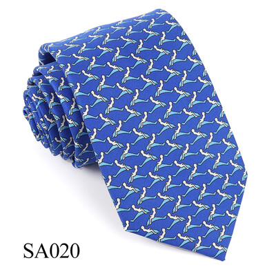 Tailor Smith 100% cravate de mătase pentru bărbați cravată de modă cu albină fluture barca cu pânze cravată cu model de animale, ziua tatălui, ziua de naștere, vacanță