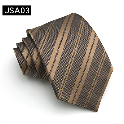 MUGIVALA 8CM Kravata muška svečana odjeća poslovna kaki boja šampanjca kava prugasta profesionalna kragna košulje KRAVATA ručna hit