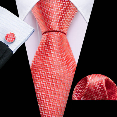 Barry.Wang, lungă, 160 cm, mătase, pentru bărbați, set de butoni pentru cravată, jacquard, auriu, albastru, roșu, roz, pentru afaceri de nuntă masculine