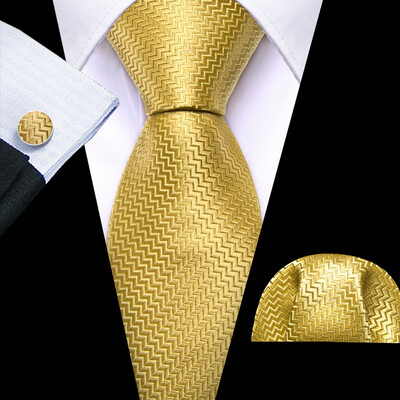 Barry.Wang, lungă, 160 cm, mătase, pentru bărbați, set de butoni pentru cravată, jacquard, auriu, albastru, roșu, roz, pentru afaceri de nuntă masculine