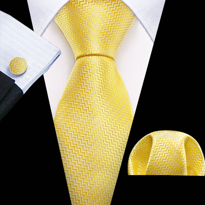 Barry.Wang, lungă, 160 cm, mătase, pentru bărbați, set de butoni pentru cravată, jacquard, auriu, albastru, roșu, roz, pentru afaceri de nuntă masculine