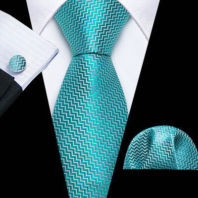 Barry.Wang, lungă, 160 cm, mătase, pentru bărbați, set de butoni pentru cravată, jacquard, auriu, albastru, roșu, roz, pentru afaceri de nuntă masculine