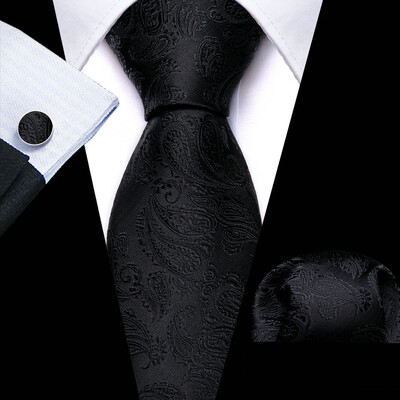Barry.Wang, lungă, 160 cm, mătase, pentru bărbați, set de butoni pentru cravată, jacquard, auriu, albastru, roșu, roz, pentru afaceri de nuntă masculine