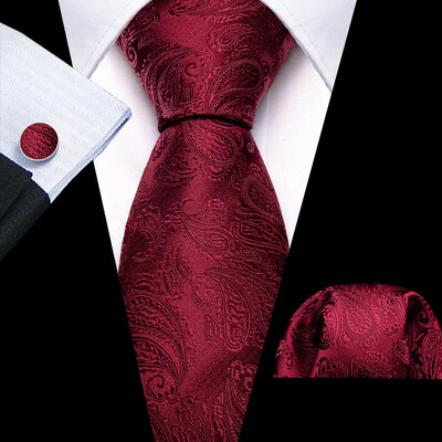 Barry.Wang, lungă, 160 cm, mătase, pentru bărbați, set de butoni pentru cravată, jacquard, auriu, albastru, roșu, roz, pentru afaceri de nuntă masculine