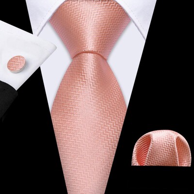 Barry.Wang, lungă, 160 cm, mătase, pentru bărbați, set de butoni pentru cravată, jacquard, auriu, albastru, roșu, roz, pentru afaceri de nuntă masculine