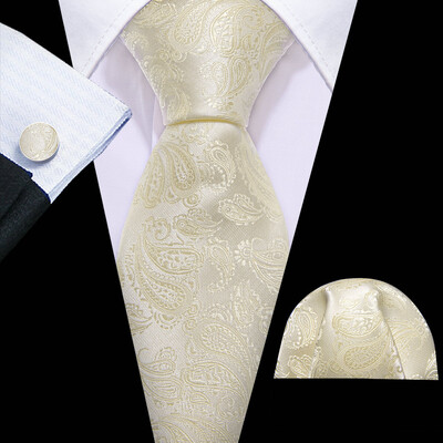 Barry.Wang, lungă, 160 cm, mătase, pentru bărbați, set de butoni pentru cravată, jacquard, auriu, albastru, roșu, roz, pentru afaceri de nuntă masculine