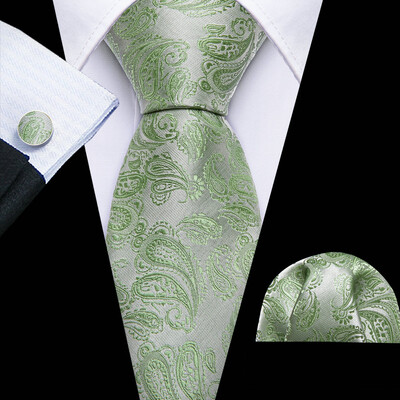 Barry.Wang, lungă, 160 cm, mătase, pentru bărbați, set de butoni pentru cravată, jacquard, auriu, albastru, roșu, roz, pentru afaceri de nuntă masculine