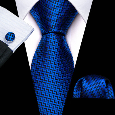 Barry.Wang, lungă, 160 cm, mătase, pentru bărbați, set de butoni pentru cravată, jacquard, auriu, albastru, roșu, roz, pentru afaceri de nuntă masculine