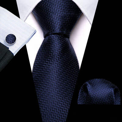 Barry.Wang, lungă, 160 cm, mătase, pentru bărbați, set de butoni pentru cravată, jacquard, auriu, albastru, roșu, roz, pentru afaceri de nuntă masculine