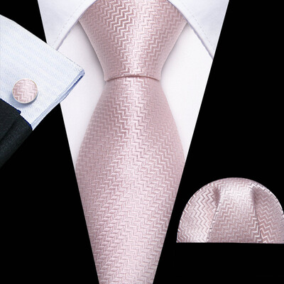 Barry.Wang, lungă, 160 cm, mătase, pentru bărbați, set de butoni pentru cravată, jacquard, auriu, albastru, roșu, roz, pentru afaceri de nuntă masculine
