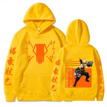 Ново мъжко облекло Аниме Cosplay My Hero Academia Hoodie Bakugo Katsuki Boku No Essential Funny Harajuku Мъжки извънгабаритни суичъри