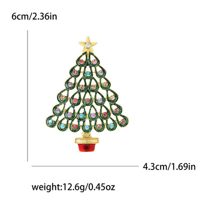 Broșe frumoase pentru brad de Crăciun pentru femei, unisex, ace de plante, multicolore disponibile, accesorii casual pentru petreceri, cadouri