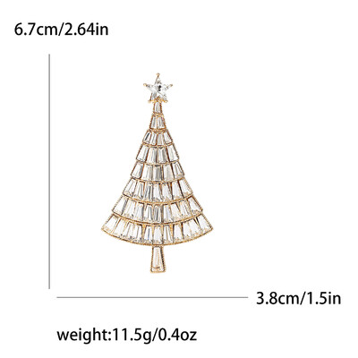 Broșe frumoase pentru brad de Crăciun pentru femei, unisex, ace de plante, multicolore disponibile, accesorii casual pentru petreceri, cadouri