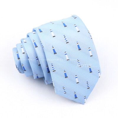 Cravată minunată din poliester, albastru, model de barci cu pânze mici, cravată pentru bărbați, petrecere de nuntă, îmbrăcăminte zilnică, cămașă, costum, accesoriu, cadou