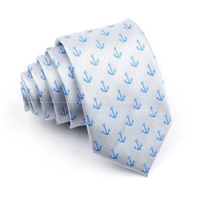 Cravată minunată din poliester, albastru, model de barci cu pânze mici, cravată pentru bărbați, petrecere de nuntă, îmbrăcăminte zilnică, cămașă, costum, accesoriu, cadou