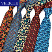 VEEKTIE Brand Old Fashion kaelasidemed meestele, 9 cm ülikonnad, vanaaegsed, uudsed, 9 cm lillelised, punased sinised vabaaja tseremoonia kaelarihmad