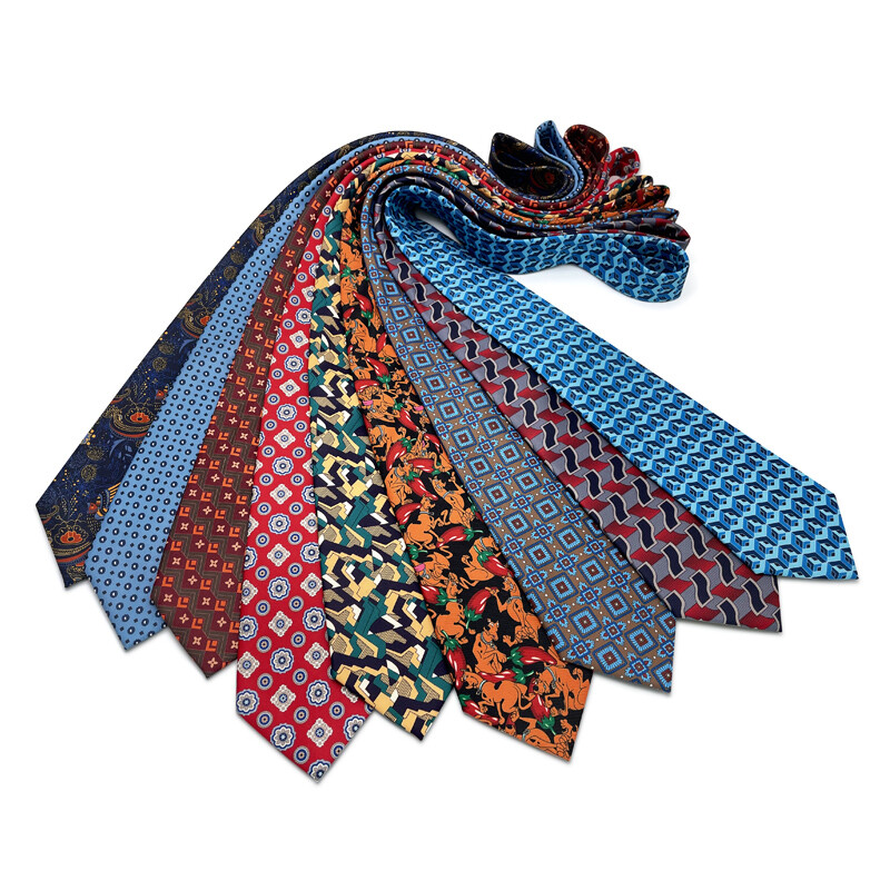 VEEKTIE Brand Stare Modne Kravate Za Muške 9cm Odijela Vintage Novitet 9cm Cvjetni Pringting Crveno Plave Ležerne Kravate Domaćin Ceremonije