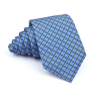 Nova kravata Vintage Kravata od mikrovlakana Cvjetni print Kravata Crveno Plava Glod Svadbena zabava Uredski dar za muškarce Karirana točkasta kravata s pajslijem