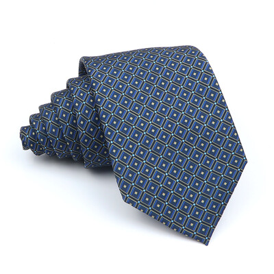 Nova kravata Vintage Kravata od mikrovlakana Cvjetni print Kravata Crveno Plava Glod Svadbena zabava Uredski dar za muškarce Karirana točkasta kravata s pajslijem