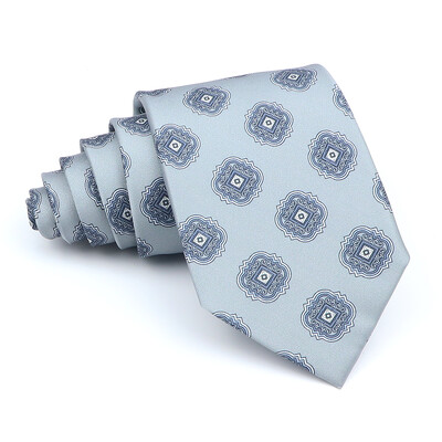 Nova kravata Vintage Kravata od mikrovlakana Cvjetni print Kravata Crveno Plava Glod Svadbena zabava Uredski dar za muškarce Karirana točkasta kravata s pajslijem