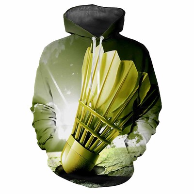 Badmintons pavasara un rudens vīriešiem ar kapuci Street Fitness Modes Personības brīvs, ērts ikdienas kvalitatīvs augšējais apģērbs