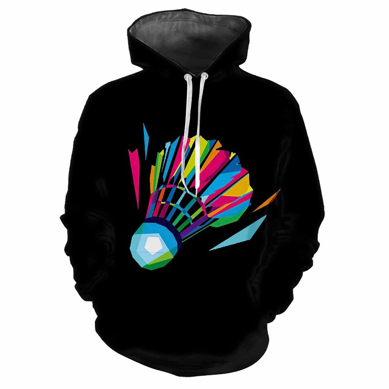 Badmintons pavasara un rudens vīriešiem ar kapuci Street Fitness Modes Personības brīvs, ērts ikdienas kvalitatīvs augšējais apģērbs