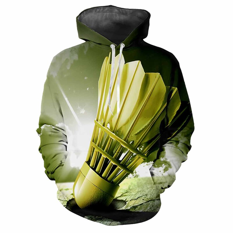 Badmintons pavasara un rudens vīriešiem ar kapuci Street Fitness Modes Personības brīvs, ērts ikdienas kvalitatīvs augšējais apģērbs