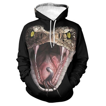 Toxic Snake Cobra Graphic Hoodie за мъже Топове 3D принт Ново в качулки Суичъри Дамско облекло Harajuku Fashion y2k пуловер