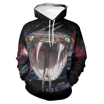 Toxic Snake Cobra Graphic Hoodie за мъже Топове 3D принт Ново в качулки Суичъри Дамско облекло Harajuku Fashion y2k пуловер