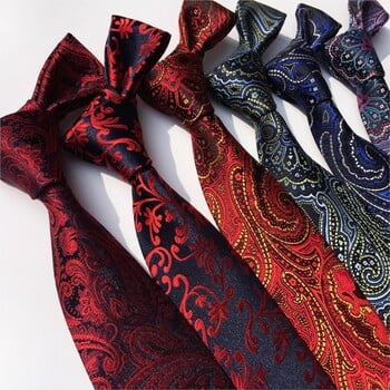 MUGIVALA 8 εκ. Νέα ανδρική γραβάτα Paisley Polyester Big Flower Γραβάτα Business Social Party Κοστούμι Ανδρική στενή γραβάτα για άντρες