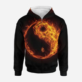3D ispisani Yin Yang osam trigrama Ulična odjeća Hoodies s patentnim zatvaračem Muškarci Žene Djeca Ležerna majica s patentnim zatvaračem Dječja modna odjeća