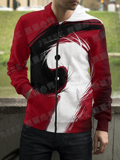 3D ispisani Yin Yang osam trigrama Ulična odjeća Hoodies s patentnim zatvaračem Muškarci Žene Djeca Ležerna majica s patentnim zatvaračem Dječja modna odjeća