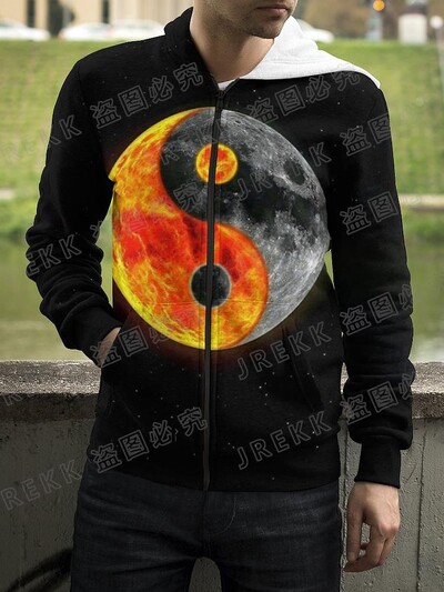 3D ispisani Yin Yang osam trigrama Ulična odjeća Hoodies s patentnim zatvaračem Muškarci Žene Djeca Ležerna majica s patentnim zatvaračem Dječja modna odjeća