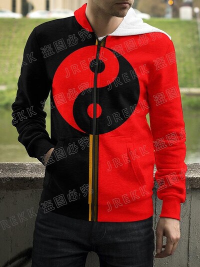 3D ispisani Yin Yang osam trigrama Ulična odjeća Hoodies s patentnim zatvaračem Muškarci Žene Djeca Ležerna majica s patentnim zatvaračem Dječja modna odjeća