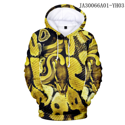 Kígyómintás kapucnis alkalmi dzseki pulóver kabát Férfi pulóver Női ruházat Ruhák Anime pulóverek