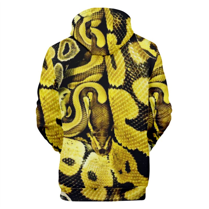Kígyómintás kapucnis alkalmi dzseki pulóver kabát Férfi pulóver Női ruházat Ruhák Anime pulóverek