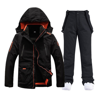 Muško skijaško odijelo Vodootporna jakna od flisa za snijeg Hlače Muški kompleti za snowboard Muška zimska sportska topla prozračna skijaška odjeća