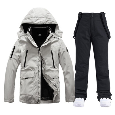 Muško skijaško odijelo Vodootporna jakna od flisa za snijeg Hlače Muški kompleti za snowboard Muška zimska sportska topla prozračna skijaška odjeća