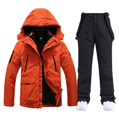 Muško skijaško odijelo Vodootporna jakna od flisa za snijeg Hlače Muški kompleti za snowboard Muška zimska sportska topla prozračna skijaška odjeća