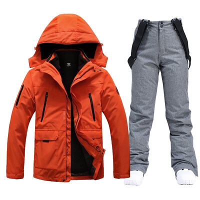 Muško skijaško odijelo Vodootporna jakna od flisa za snijeg Hlače Muški kompleti za snowboard Muška zimska sportska topla prozračna skijaška odjeća