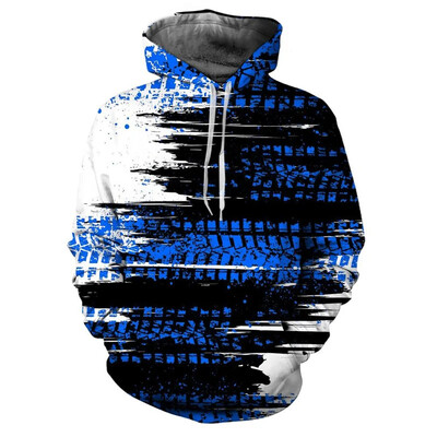 Hoodie Muška majica s kapuljačom Tie-Dye printom na vezicu Jesen Zima Višebojna majica s kapuljačom s velikim džepovima Sportska odjeća Široka